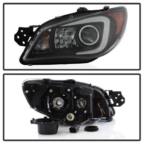 Spyder Subaru WRX 06-07 Projector Headlights - HID Model Only - Black PRO-YD-SWRX06-HID-LBDRL-BK OffRoadUSA.com