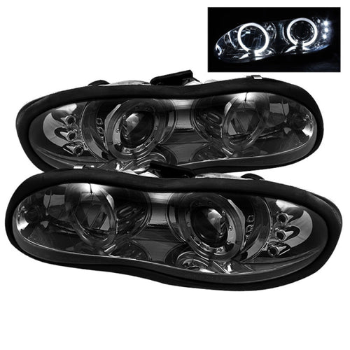 Spyder Chevy Camaro 98-02 Projector Headlights LED Halo LED Smke - Low H1 PRO-YD-CCAM98-HL-SM OffRoadUSA.com