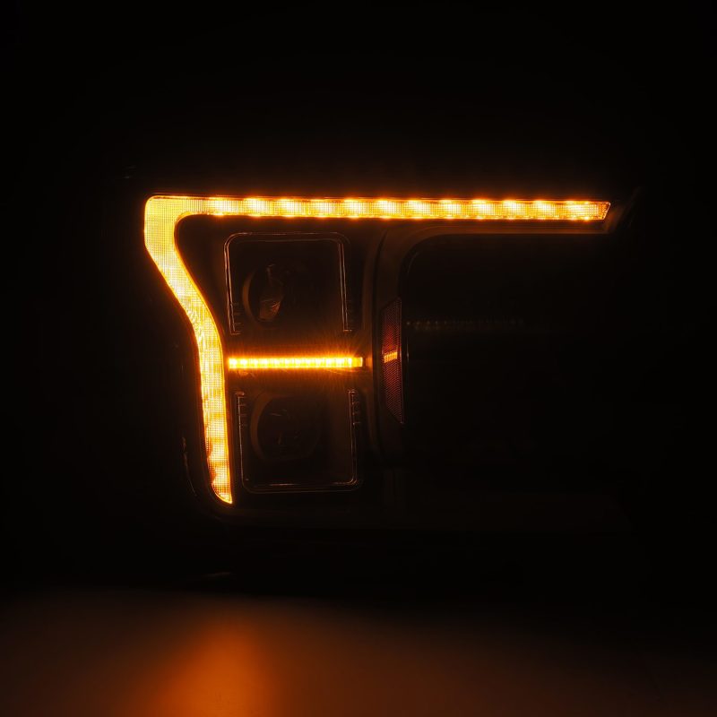 AlphaRex 18-20 Ford F150 (MK II 14th Gen Style) LUXX-Series LED Projector Headlights Alpha-Black OffRoadUSA.com
