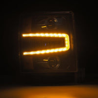 AlphaRex 14-15 Chevrolet Silverado LUXX-Series LED Projector Headlights Black OffRoadUSA.com