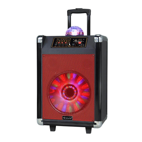 12" Portable Bluetooth Speaker with Disco Ball Light Jupiter Gear