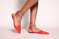 Rosalind Flats Red Vaila Shoes