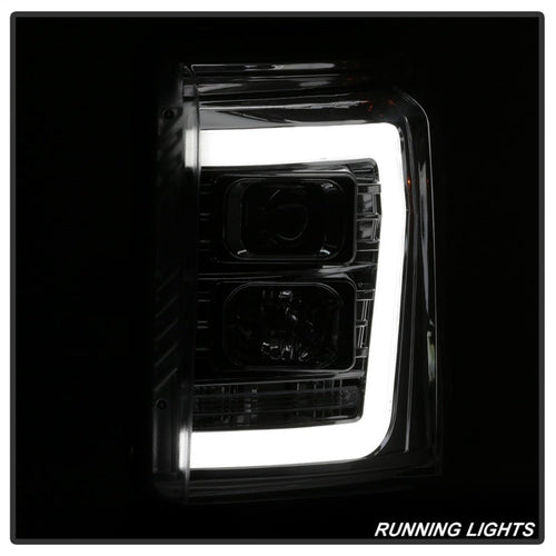 Spyder 11-16 Ford F-250/F-350 V2 Projector Headlights - Light Bar DRL - Chrome PRO-YD-FS11V2-LB-C OffRoadUSA.com