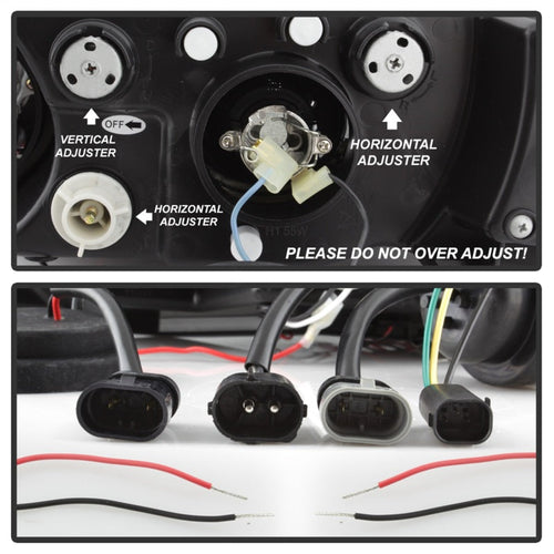 Spyder BMW Z3 96-02 Projector Headlights LED Halo Smoke High H1 Low H1 PRO-YD-BMWZ396-HL-SM OffRoadUSA.com