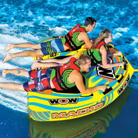 WOW Sports Macho 1-3 Person Towable Water Tube For Pool and Lake (16-1030) Jupiter Gear