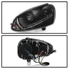 Spyder Volkswagen GTI 06-09/Jetta 06-09 Xenon/HID Model Only - DRL Black PRO-YD-VG06-HID-DRL-BK OffRoadUSA.com