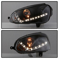 Spyder Volkswagen GTI 06-09/Jetta 06-09 Xenon/HID Model Only - DRL Black PRO-YD-VG06-HID-DRL-BK OffRoadUSA.com