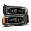 AlphaRex 02-05 Dodge Ram PRO-Series Halogen Projector Headlights Alpha-Black OffRoadUSA.com