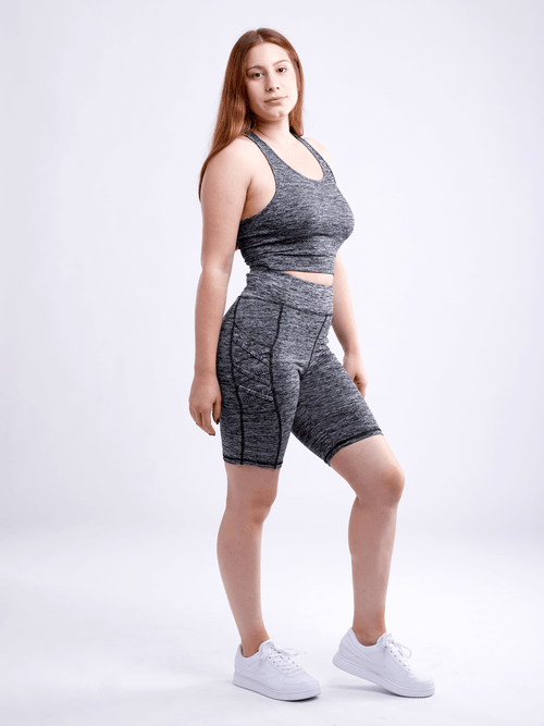 JupiterGear High-Waisted Workout Shorts with Pockets & Criss Cross Design Jupiter Gear