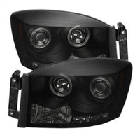 Spyder Dodge Ram 1500 06-08 06-09 Projector Headlights LED Halo LED Blk Smke PRO-YD-DR06-HL-BSM OffRoadUSA.com