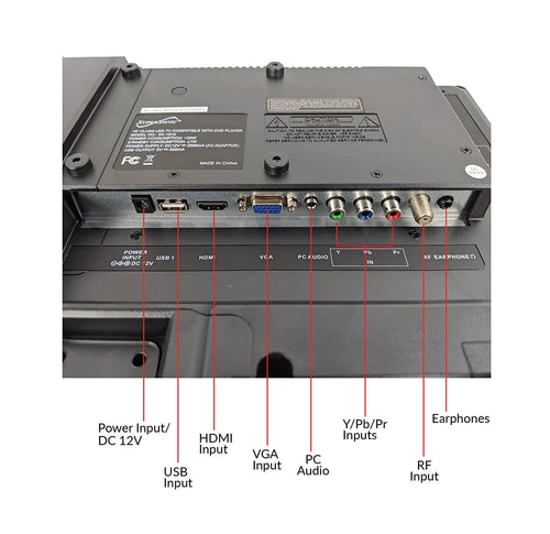 24" Supersonic 12 Volt AC/DC LED HDTV with DVD Player, USB, SD Card Reader and HDMI (SC-2412) Jupiter Gear