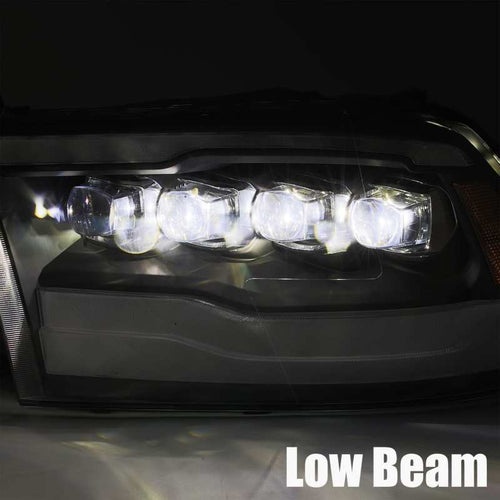 AlphaRex 09-18 Ram Truck NOVA-Series LED Projector Headlights Jet Black OffRoadUSA.com