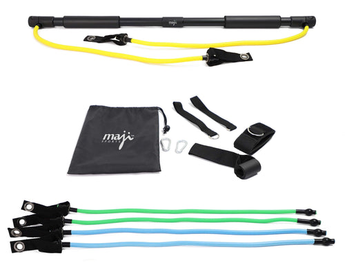 Portable Exercise Bar with Resistance Bands Jupiter Gear
