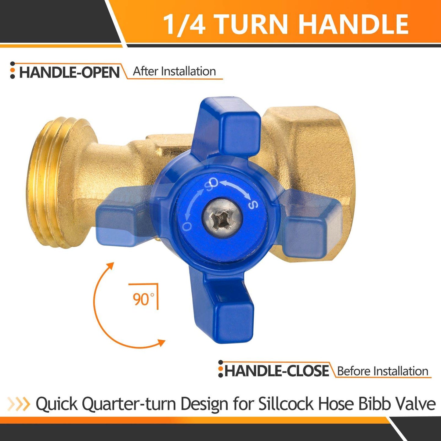 10 Pcs 1/2" MNPT X 3/4" GHT Spigot, Hose Bibb Valve