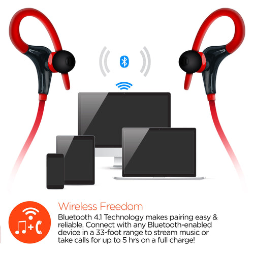 HyperGear Marathon Sport Wireless Bluetooth Earphones (MARPHONES-PRNT) Jupiter Gear