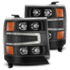 AlphaRex 16-18 Chevrolet Silverado 1500 NOVA-Series LED Projector Headlights Black OffRoadUSA.com