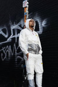 Happy Pockets Windbreaker Zip-Up Jacket (White) Fly Supply Co