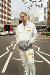 Happy Pockets Windbreaker Zip-Up Jacket (White) Fly Supply Co