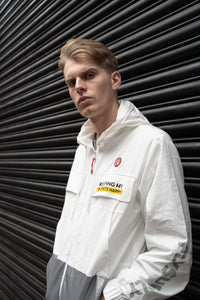 Happy Pockets Windbreaker Zip-Up Jacket (White) Fly Supply Co