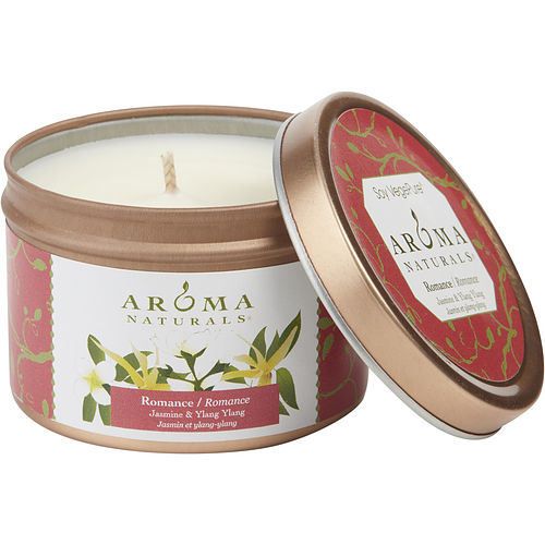 ROMANCE AROMATHERAPY by Romance Aromatherapy ONE 2.5x1.75 inch TIN SOY AROMATHERAPY CANDLE. COMBINES THE ESSENTIAL OILS OF YLANG YLANG & JASMINE TO CREATE PASSION AND ROMANCE. BURNS APPROX. 15 HRS. EasyOptionXY LLC
