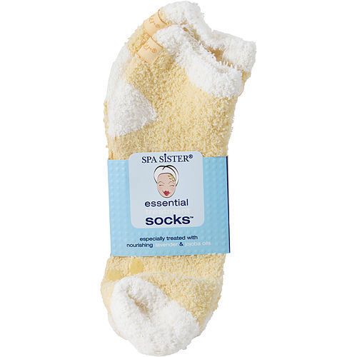 SPA ACCESSORIES by Spa Accessories ESSENTIAL MOIST SOCKS WITH JOJOBA & LAVENDER OILS (YELLOW) EasyOptionXY LLC