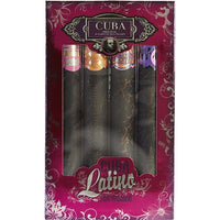 CUBA LATINO VARIETY by Cuba 4 PIECE MINI VARIETY WITH CUBA COPACABANA & CARNAVAL & CACTUS & MAYA & ALL ARE EAU DE PARFUM SPRAY 1.17 OZ EasyOptionXY LLC