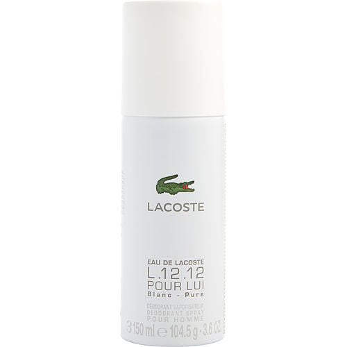 LACOSTE EAU DE LACOSTE L.12.12 BLANC by Lacoste PURE DEODORANT SPRAY 3.6 OZ EasyOptionXY LLC