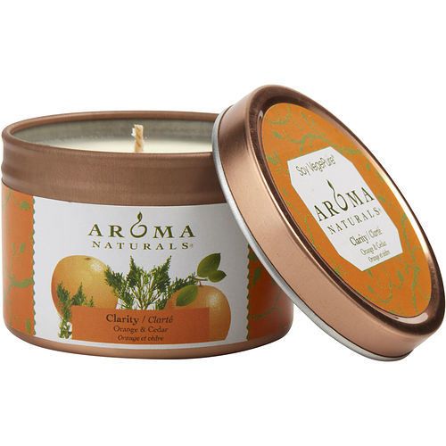 CLARITY AROMATHERAPY by CLARITY AROMATHERAPY ONE 2.5x1.75 inch TIN SOY AROMATHERAPY CANDLE. COMBINES THE ESSENTIAL OILS OF ORANGE & CEDAR. BURNS APPROX. 15 HRS. EasyOptionXY LLC