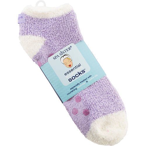 SPA ACCESSORIES by Spa Accessories SPA SISTER ESSENTIAL MOIST SOCKS WITH JOJOBA & LAVENDER OILS (PURPLE) EasyOptionXY LLC