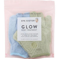SPA ACCESSORIES by Spa Accessories SPA SISTER TWIN EXFOLIATING GLOVES TREATMENT (SAGE & BLUE) EasyOptionXY LLC