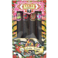 CUBA VARIETY by Cuba 4 PIECE VARIETY WITH- JUNGLE/HEARTBREAKER & TIGER & ZEBRA & SNAKE AND ALL ARE EAU DE PARFUM SPRAY 4 X 1.17 OZ EasyOptionXY LLC