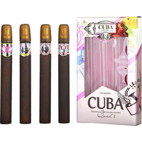 CUBA VARIETY by Cuba 4 PIECE QUAD LADY WITH CUBA HEARTBREAKER & LA VIDA & VICTORY & VIP AND ALL ARE EDP SPRAY 1.17 OZ EasyOptionXY LLC