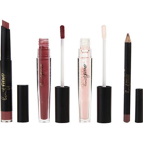 Beauty Fiend Jessica Simpson by Jessica Simpson 4 piece Berry Lip Kit contains Berry Lipstick 0.04 oz + Berry Lip Liner 0.03 oz + Berry Liquid Lip 0.07 oz + Nourishing Lip Topper 0.07 oz EasyOptionXY LLC
