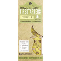CITRONELLA FIRESTARTERS by DOWN TO EARTH FIRESTARTERS FRAGRANCED COLORED WAX COMBINED WITH RECYCLED AND RENEWABLE MATERIAL. BOX CONTAINS 10X1.8 OZ EACH TEARAWAY PODS EasyOptionXY LLC