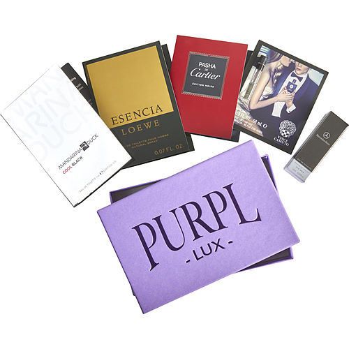PURPL LUX SUBSCRIPTION BOX FOR MEN by - $MANDARINA DUCK COOL BLACK - $MERCEDES-BENZ - $PASHA DE CARTIER EDITION NOIRE - $VINCE CAMUTO MAN - $ESENCIA DE LOEWE EasyOptionXY LLC