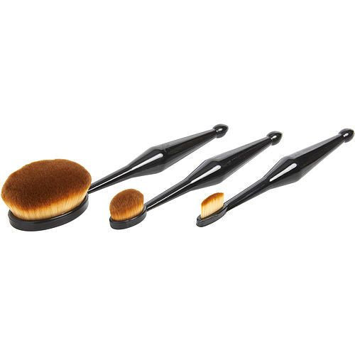 Qentissi by Qentessi Make Up Oval Brush Set: Small Straight Shaped Brush + Medium Oval Shaped Brush + Large Oval Shaped Brush -- 3pcs EasyOptionXY LLC
