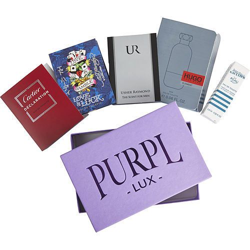PURPL LUX SUBSCRIPTION BOX FOR MEN by - $UR - $ED HARDY LOVE & LUCK - $DECLARATION - $JEAN PAUL GAULTIER LE BEAU MALE - $HUGO ELEMENT EasyOptionXY LLC