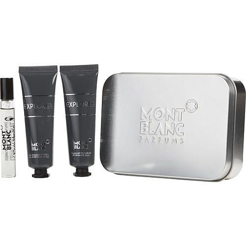 MONT BLANC EXPLORER by Mont Blanc EAU DE PARFUM .25 OZ MINI & AFTERSHAVE BALM 1 OZ & SHOWER GEL 1 OZ & TRAVEL POUCH EasyOptionXY LLC
