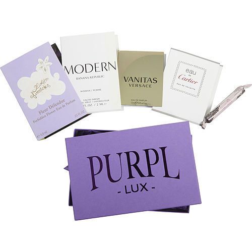 PURPL LUX SUBSCRIPTION BOX FOR WOMEN by $LOLITA LEMPICKA FORBIDDEN FLOWER - $VANITAS VERSACE - $BANANA REPUBLIC MODERN - $PINK SUGAR SENSUAL - $EAU DE CARTIER EasyOptionXY LLC