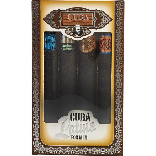 CUBA LATINO VARIETY by Cuba 4 PIECE MINI VARIETY WITH CUBA COPACABANA & CARNAVAL & CACTUS & MAYA & ALL ARE EDT SPRAY 1.17 OZ EasyOptionXY LLC