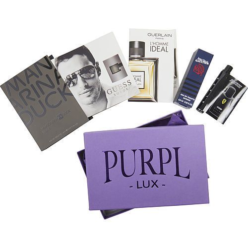 PURPL LUX SUBSCRIPTION BOX FOR MEN by $JEAN PAUL GAULTIER ULTRA MALE - $GUESS SUEDE - $GUERLAIN L'HOMME IDEAL - $FERRARI SCUDERIA BLACK - $MANDARINA DUCK BLACK EasyOptionXY LLC
