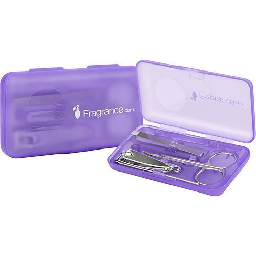 NAIL CLIPPER SET by 4 PIECE SET WITH NAIL CLIPPER & TWEEZERS & CUTICLE SCISSORS & CUTICLE PUSHER IN A COMPACT CASE EasyOptionXY LLC