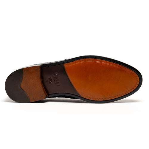 Zelli Italia Zelli Italia 13-581-BLK FRANCO Ostrich Tassel Loafer, Black