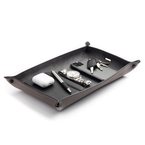 Full Grain Leather Valet Tray / Charging Station Main Street Forge