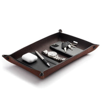 Full Grain Leather Valet Tray / Charging Station Main Street Forge