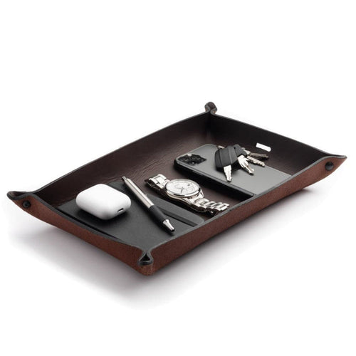 Full Grain Leather Valet Tray / Charging Station Main Street Forge