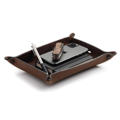 Full Grain Leather Valet Tray / Charging Station Main Street Forge