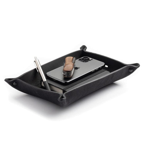 Full Grain Leather Valet Tray / Charging Station Main Street Forge