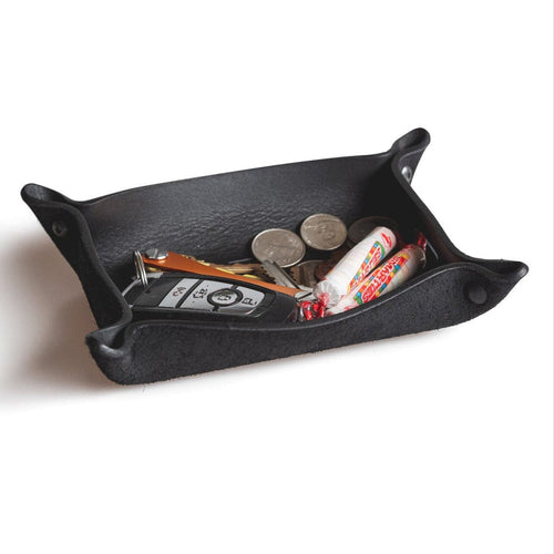 Full Grain Leather Valet Tray / Charging Station Main Street Forge