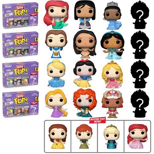Funko Bitty Pop! Disney Princesses Mini-Figure 4-Pack - Select Set(s) ToyShnip